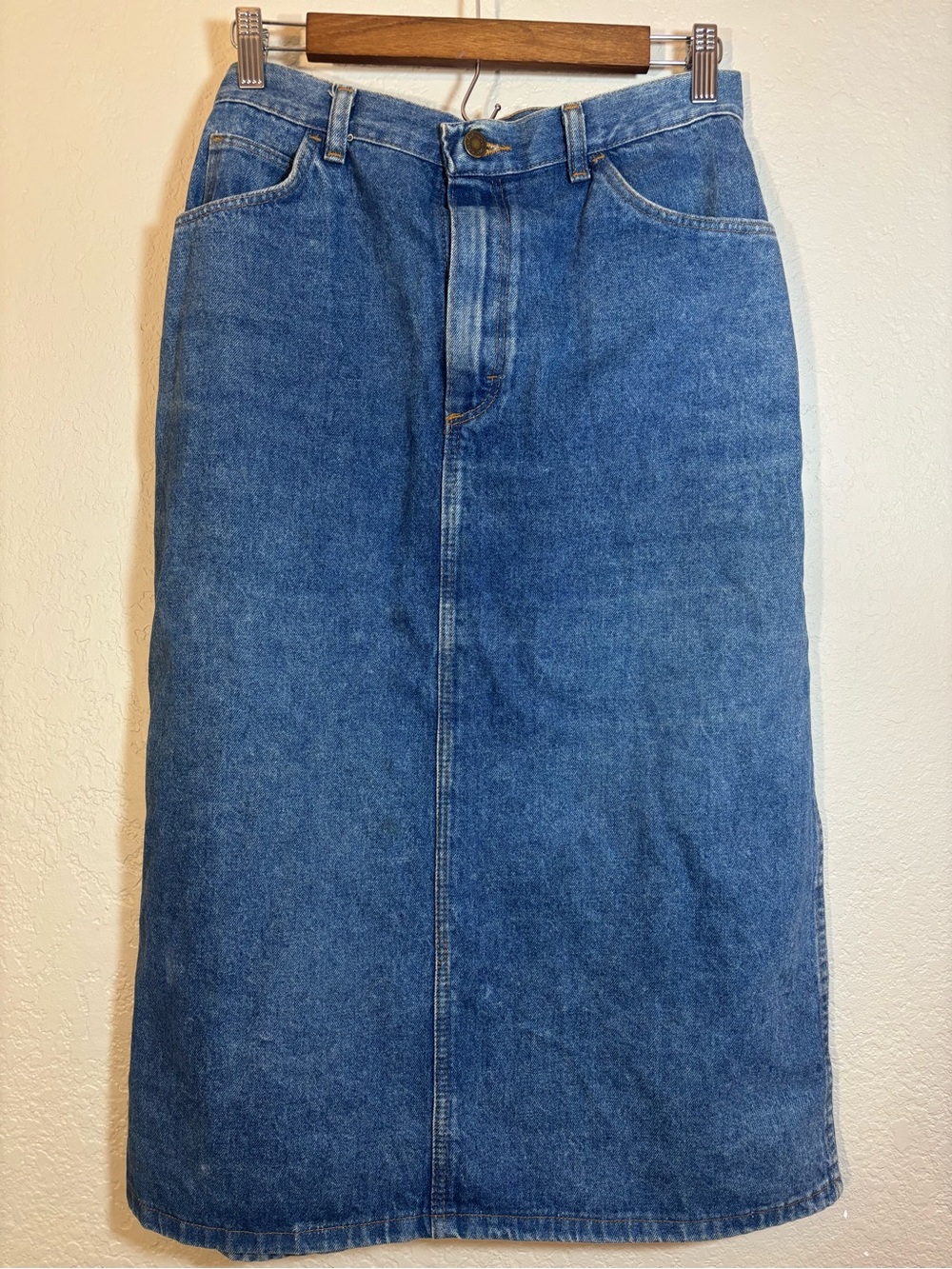 Wrangler Vintage Denim Maxi Midi Skirt Size 10/11